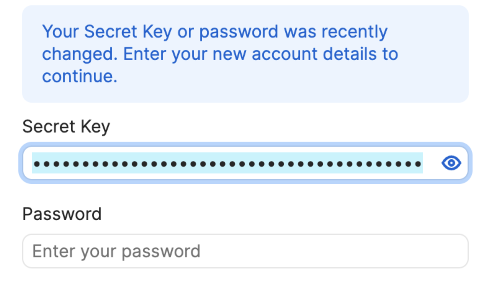1Password explains scary Secret Key and password change alerts 3 1Password error