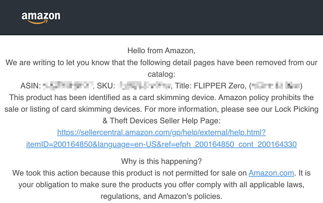 Flipper Zero」が今度はAmazonで禁止に、スキミング機能はないのに