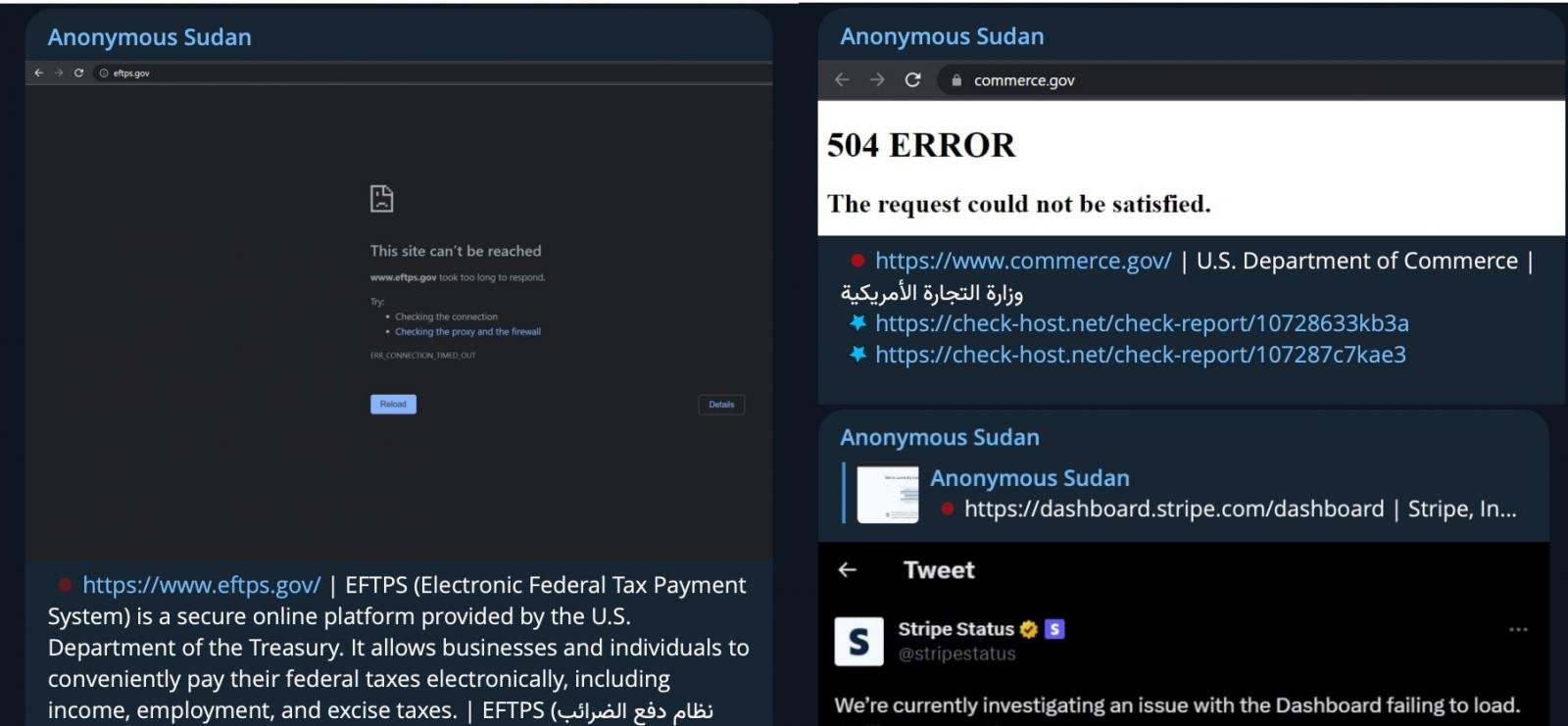 Anonymous Sudan claiming to attack US government websites
