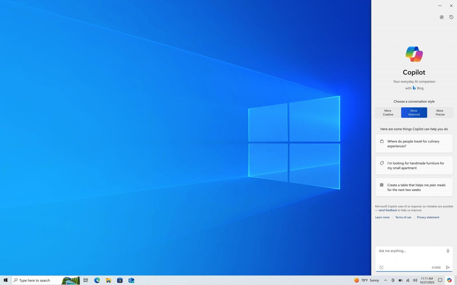 Copilot in Windows 10