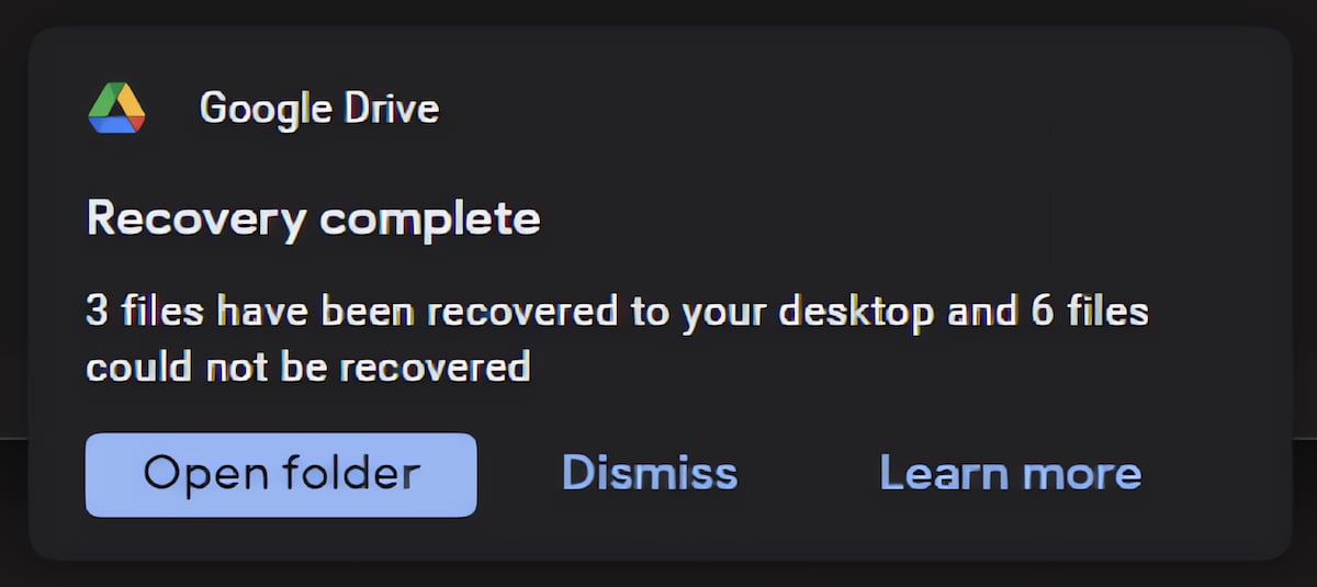 Google Drive recovery