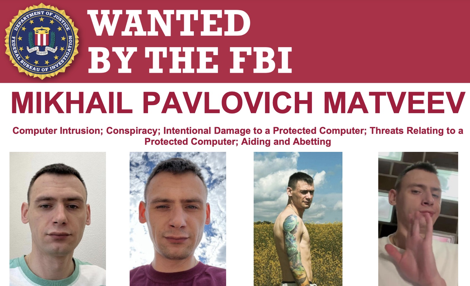 Matveev's most wanted poster