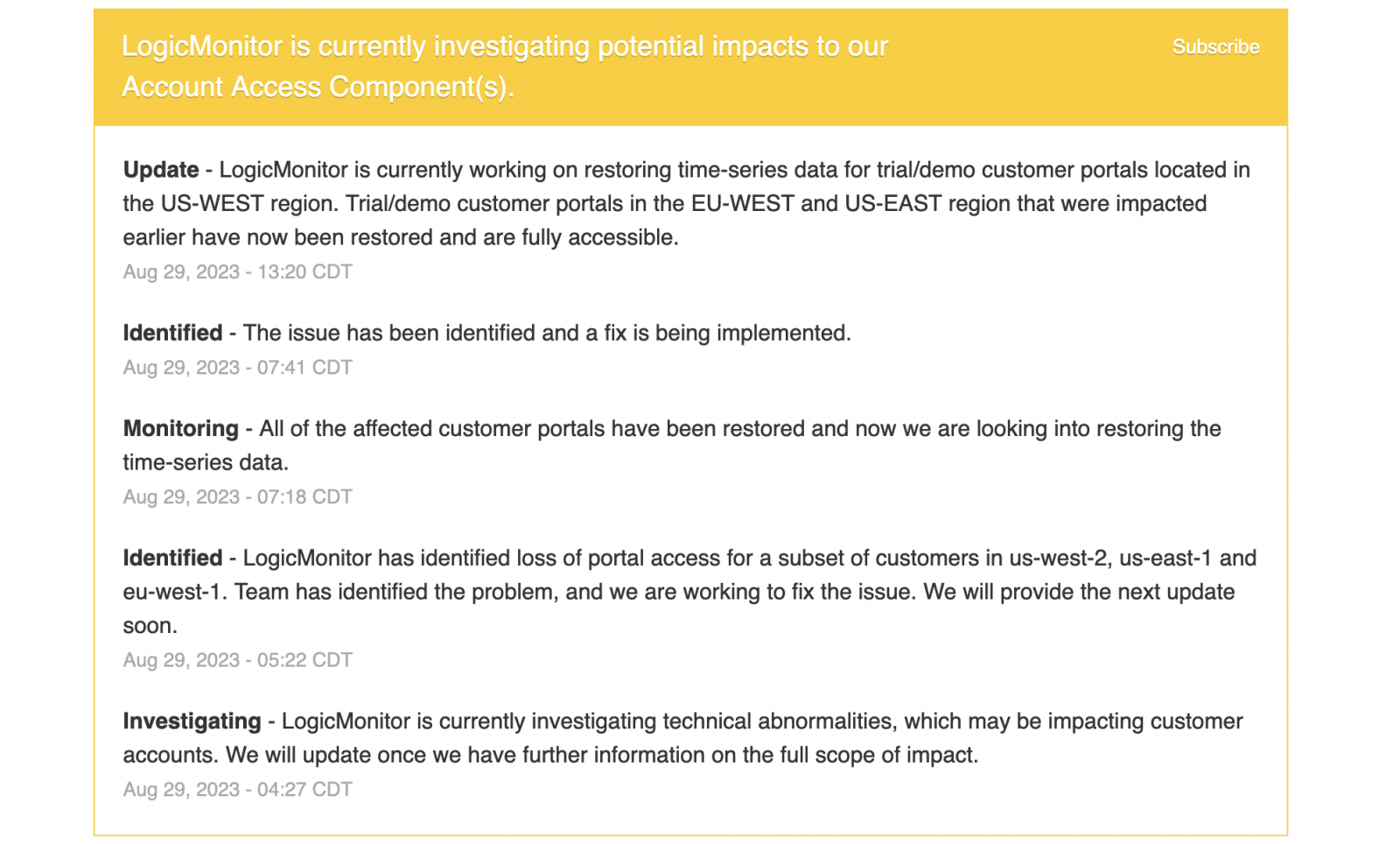 LogicMonitor account access issues