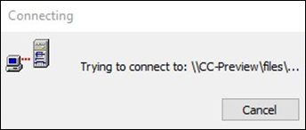 Outlook Desktop trying to connect dialog