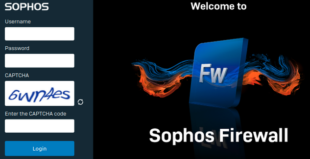 Desafío CAPTCHA de Sophos Firewall