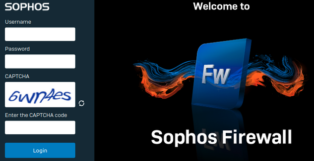 Sophos Firewall CAPTCHA チャレンジ