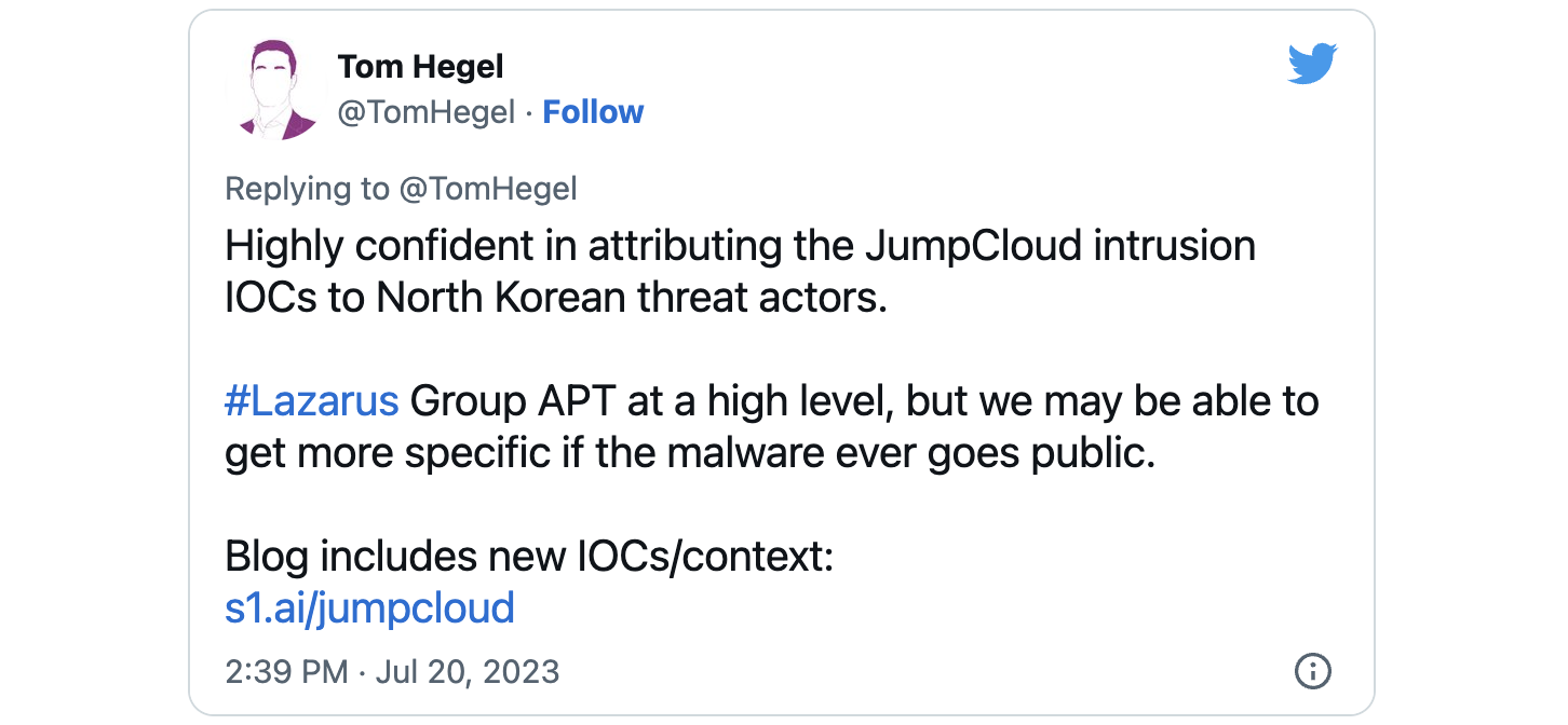 JumpCloud Supply Chain Hack Linked to North Korea