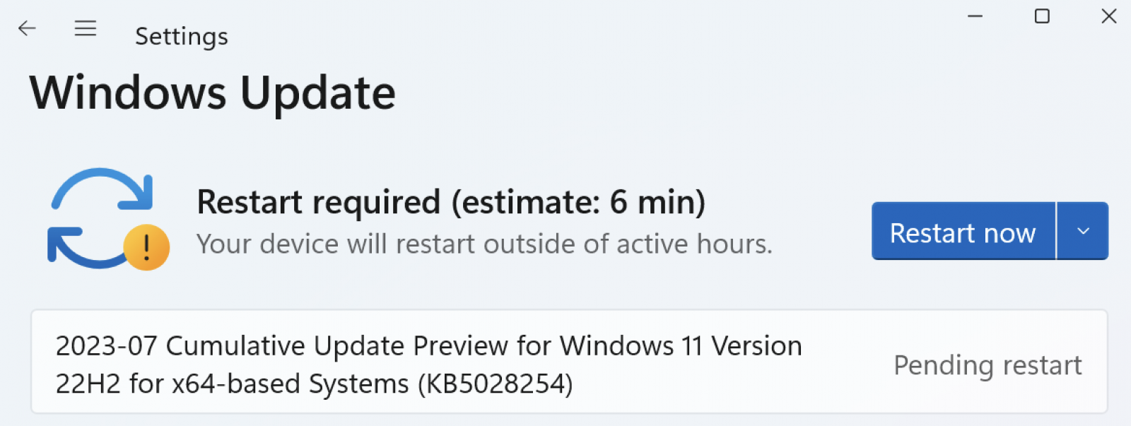 Windows 11 KB5028254 preview update