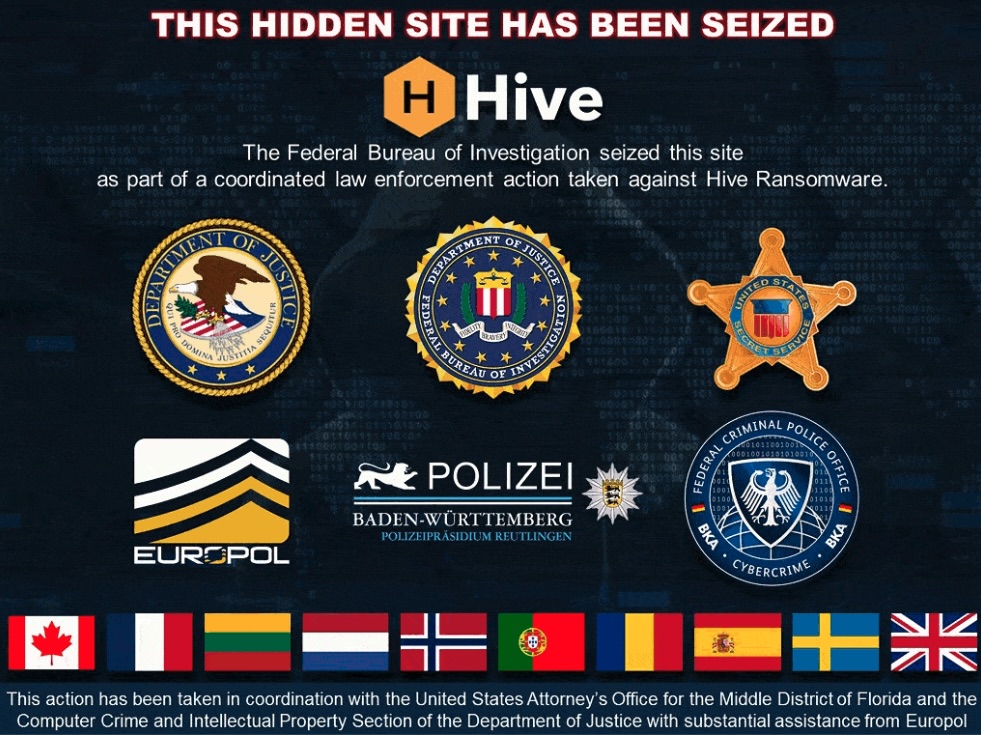 Hive fidye yazılımı sitesine el koyma bildirimi