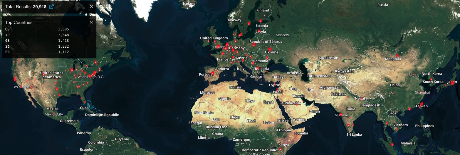 Internet-exposed Ivanti ICS appliances via Shodan