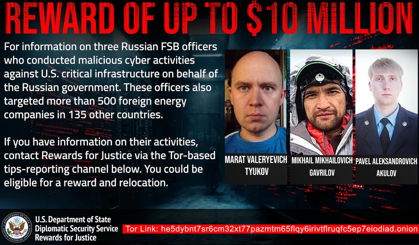 Rewards for Justice poster