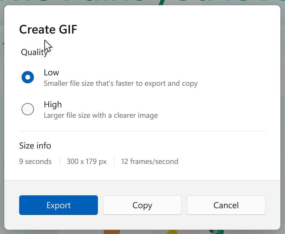 Aracı GIF iletişim kutusu