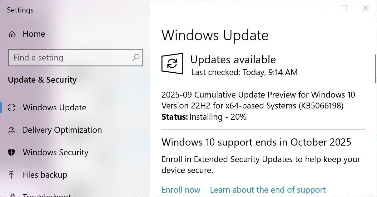 KB5066198 preview update