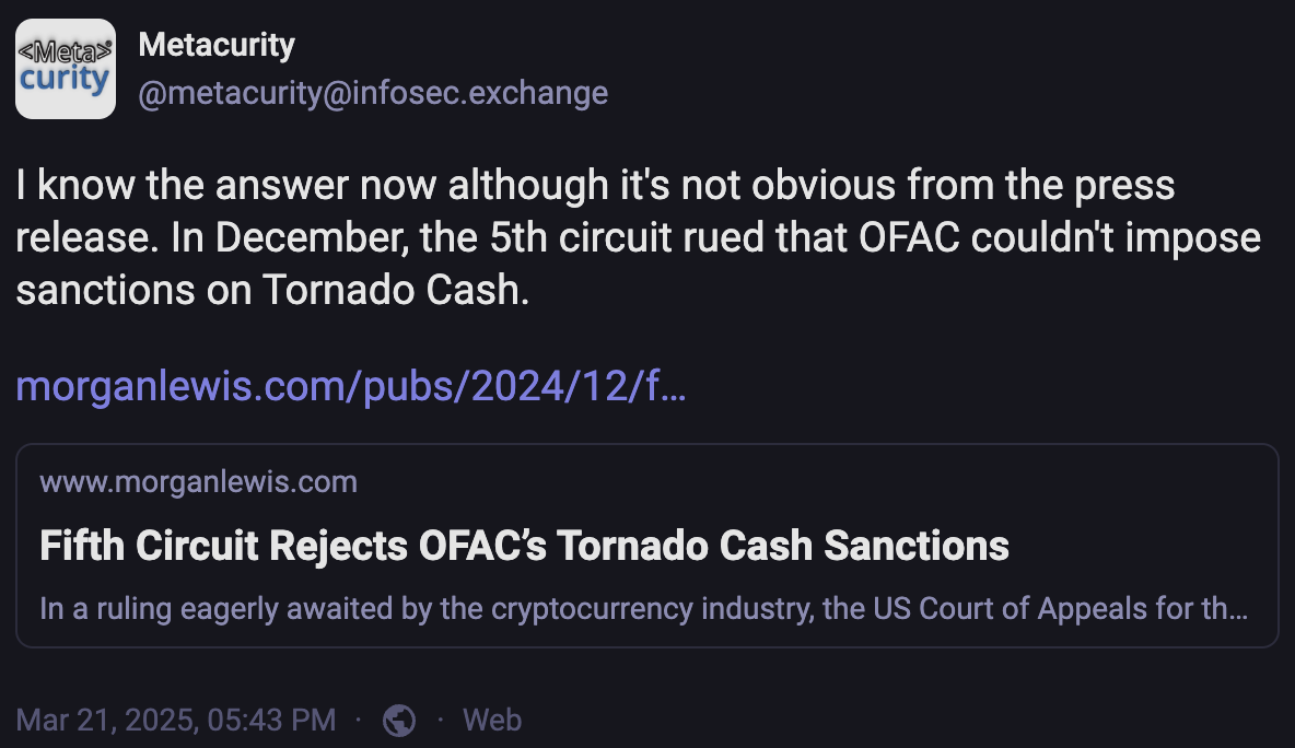 Metacurity Tornado Cash