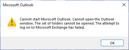 Outlook launch error