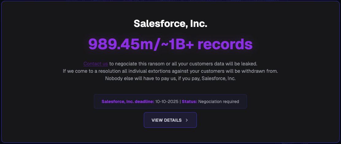 ShinyHunters Salesforce _leaks