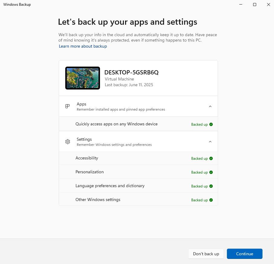 Windows Backup