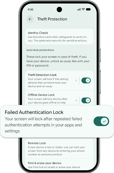 Failed Authentication Lock toggle