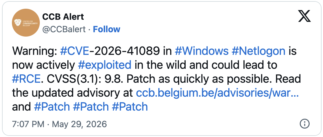 CVE-2026-41089 active exploitation alert