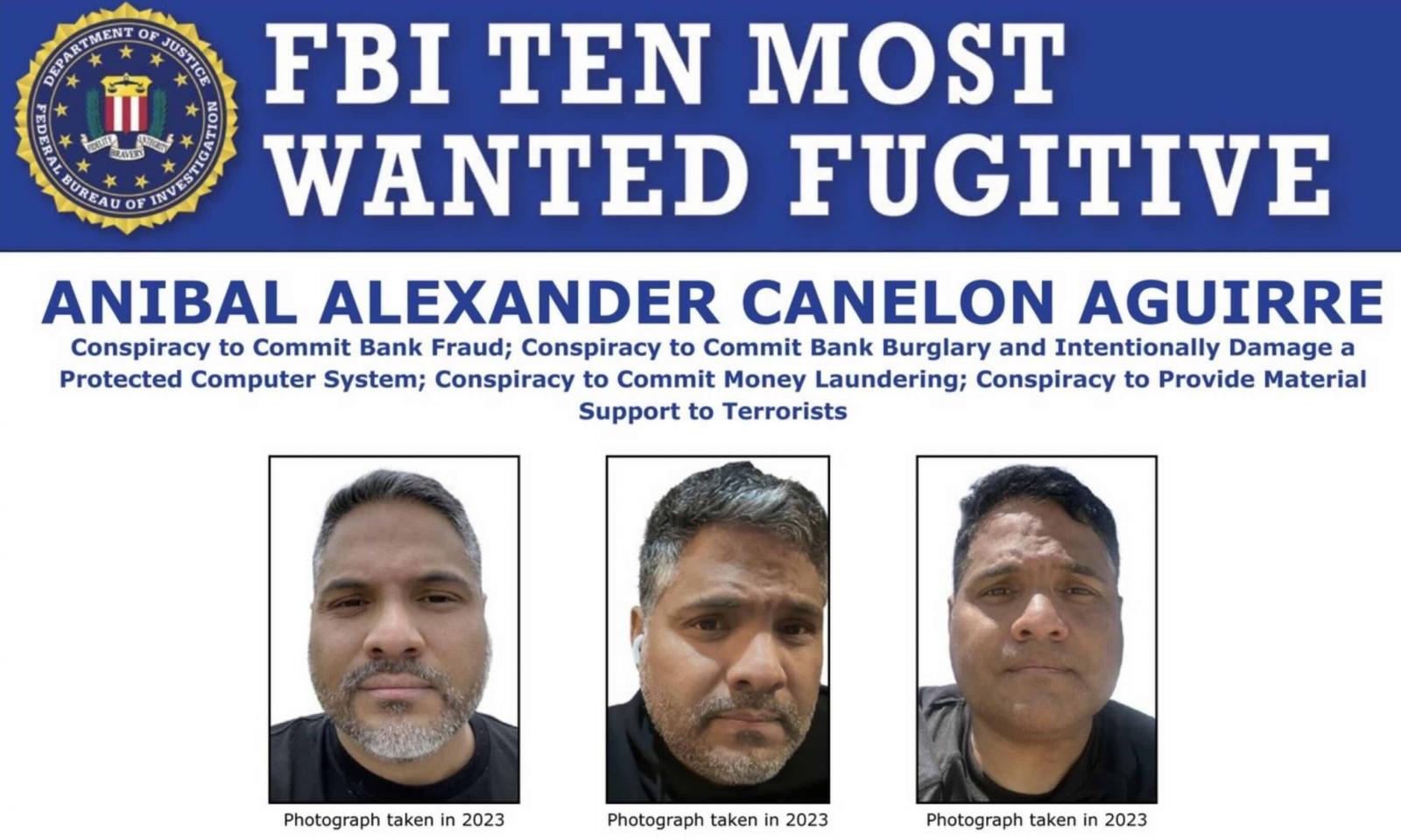 Canelon Aguirre FBI wanted poster