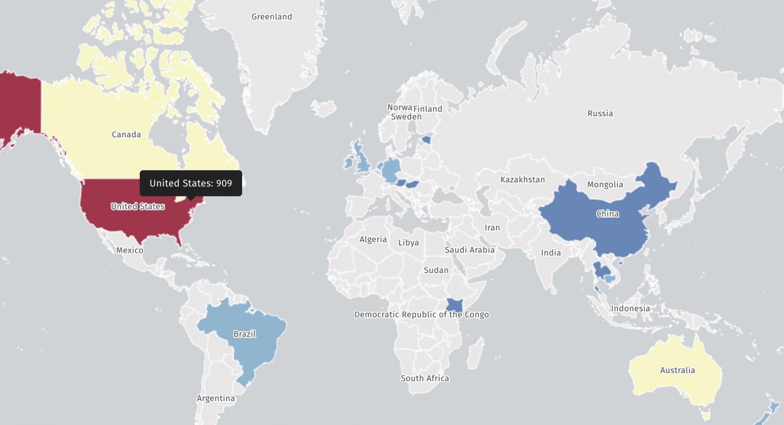 Map of ATG systems exposed online