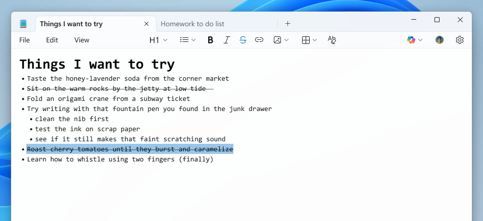 Microsoft updates Notepad and Paint with more AI features 3 Expanded Markdown support in Notepad