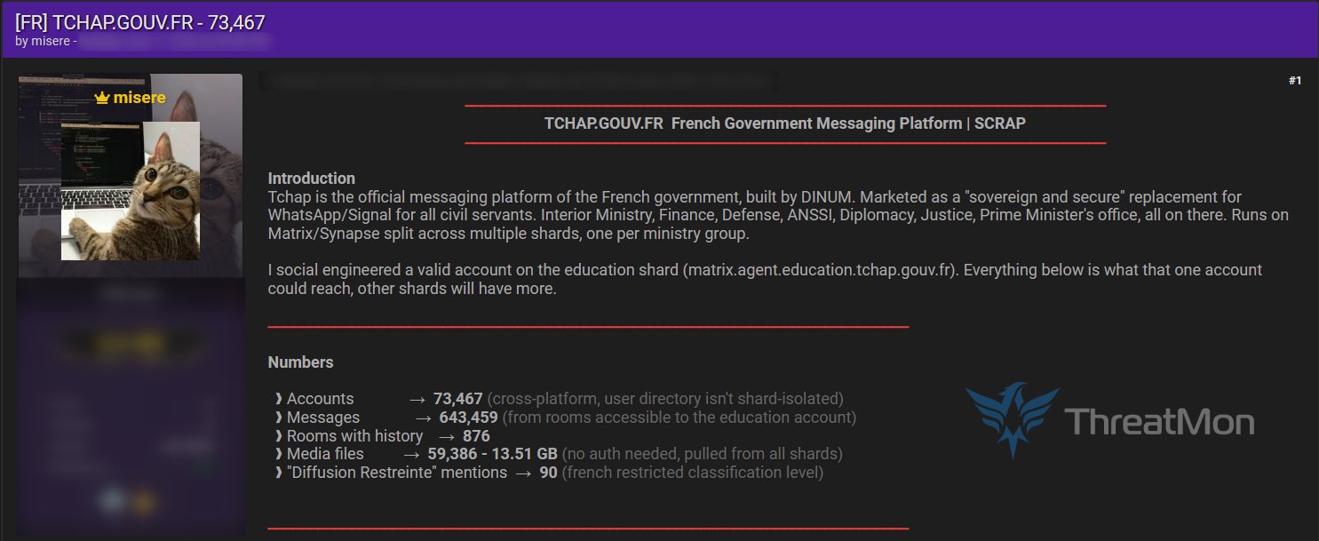 French Govt Messaging Service Breached