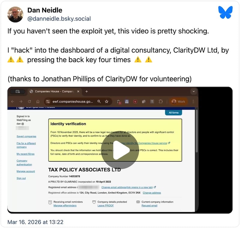 Dan Neidle Companies House post