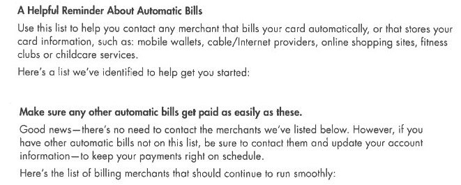Autoamatic Bills sections