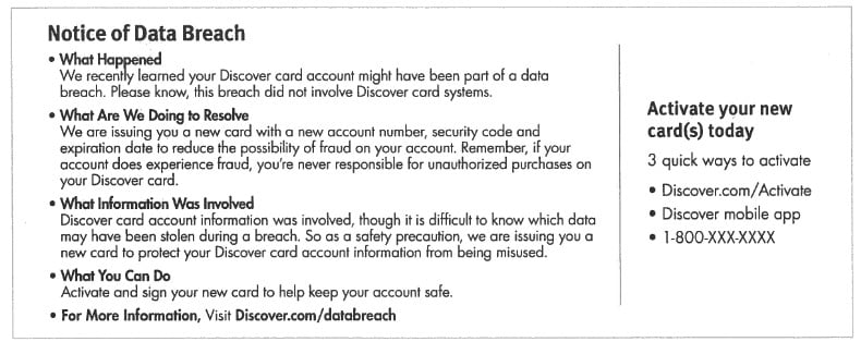 Notice of data breach