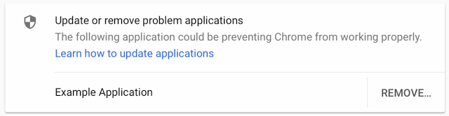 Warning about Code Injection in Chrome