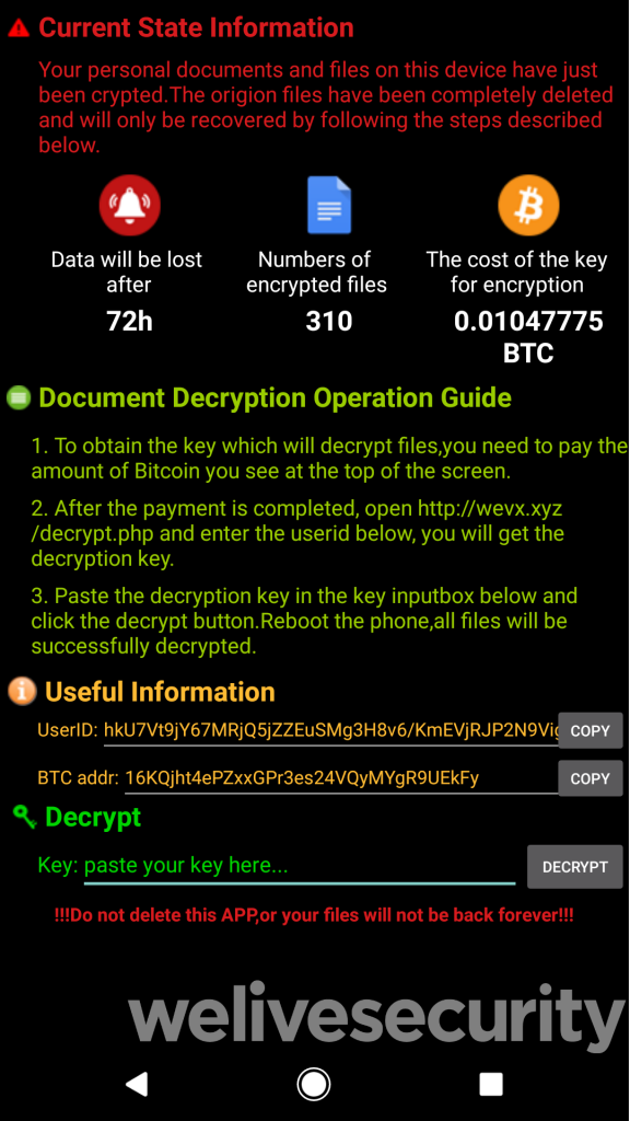 Ransomware SMS para Android