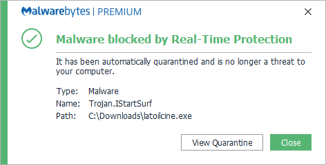 Trojan.IStartSurf bloqueado