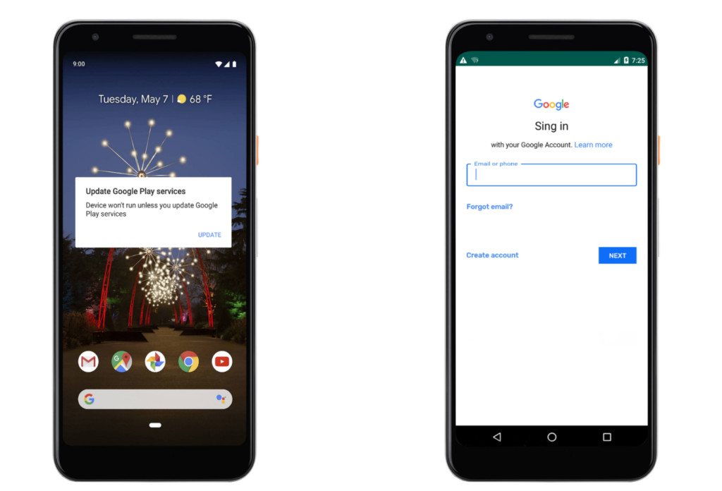 Credenciais do Google phishing