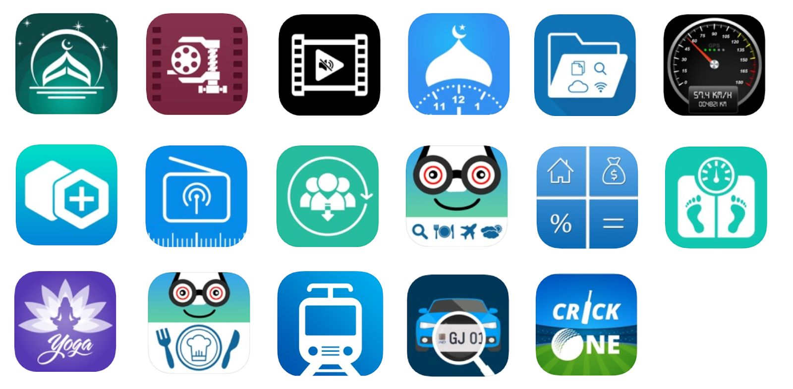 The infected apps' icons