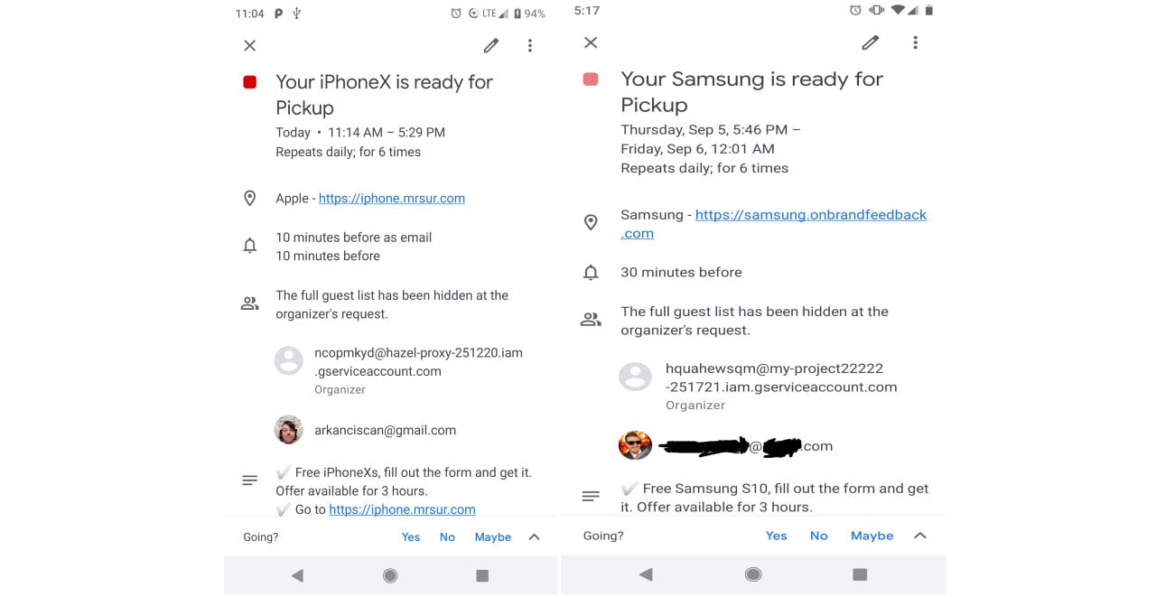 Tricky Scam Plants Phishing Links in Your Google Calendar