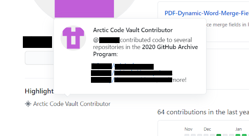 GitHub Arctic Vault repository