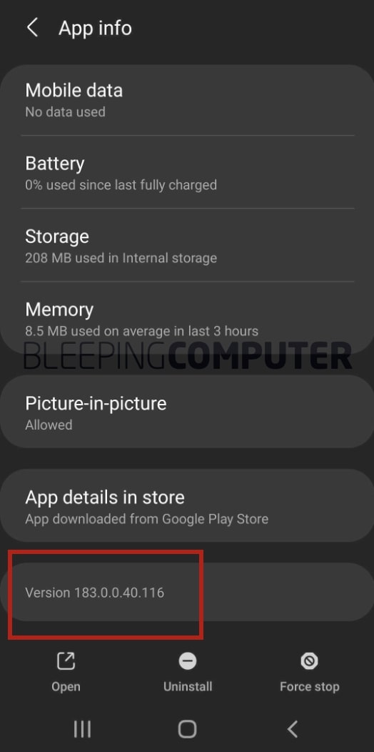 android app version