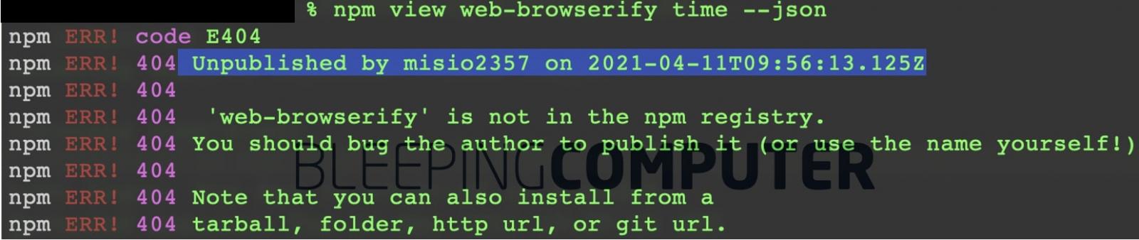 web-browserify pulled