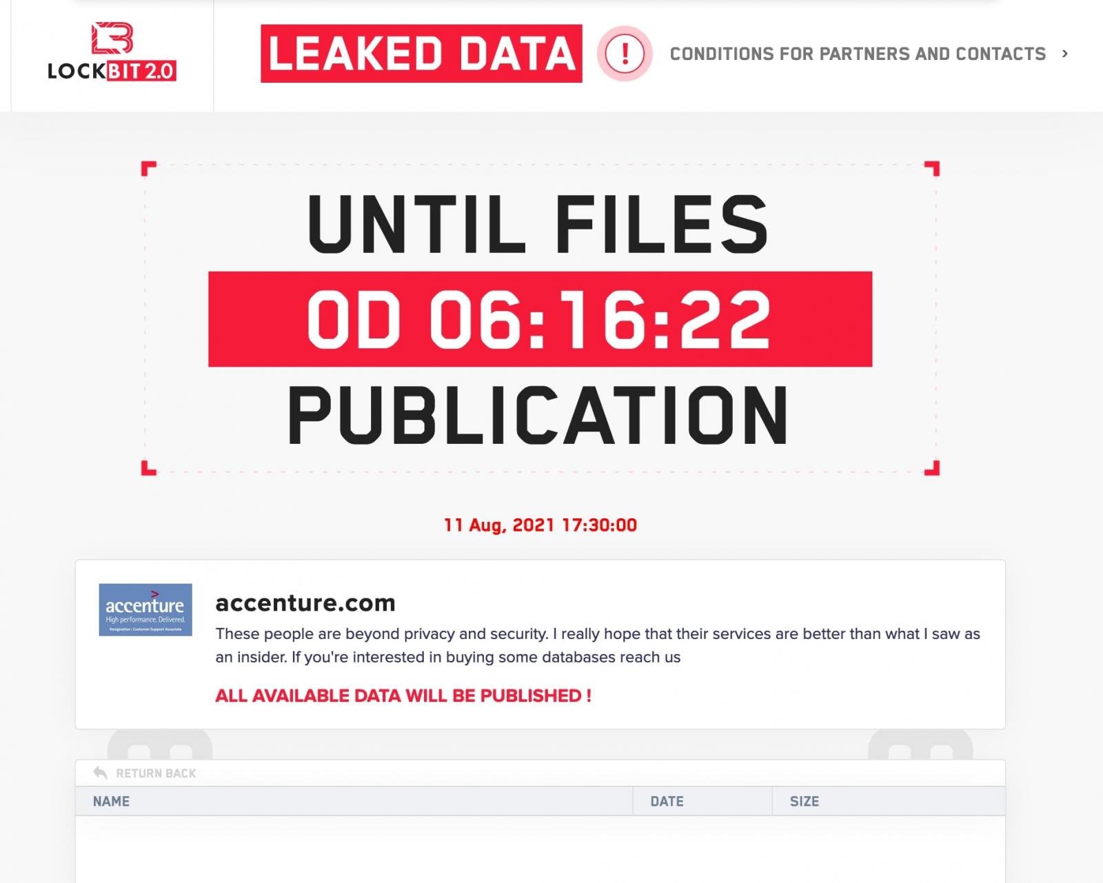 LockBit data leak site