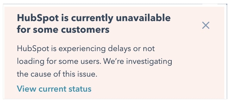 HubSpot down