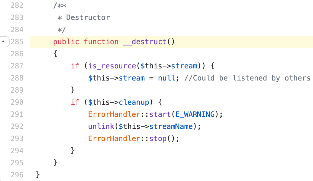 Zend Framework CVE-2021-3007 vulnerable destructor