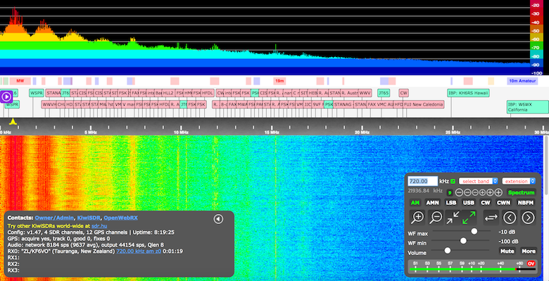 KiwiSDR user interface