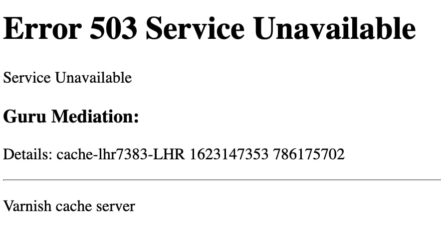 http 503