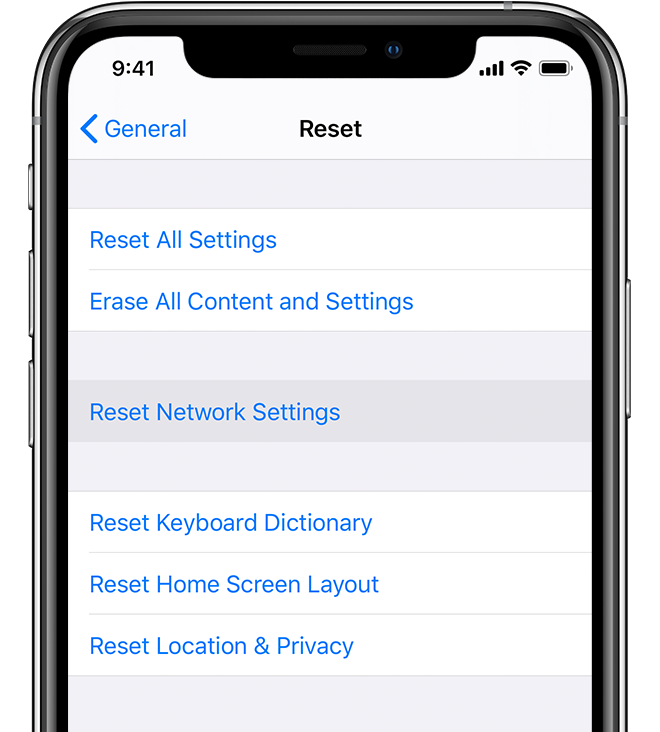 iphone reset wifi