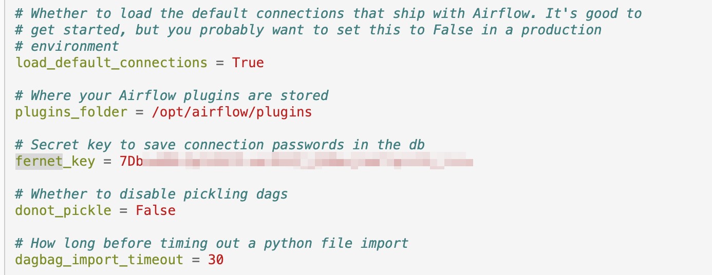 publicly visible Airflow config file