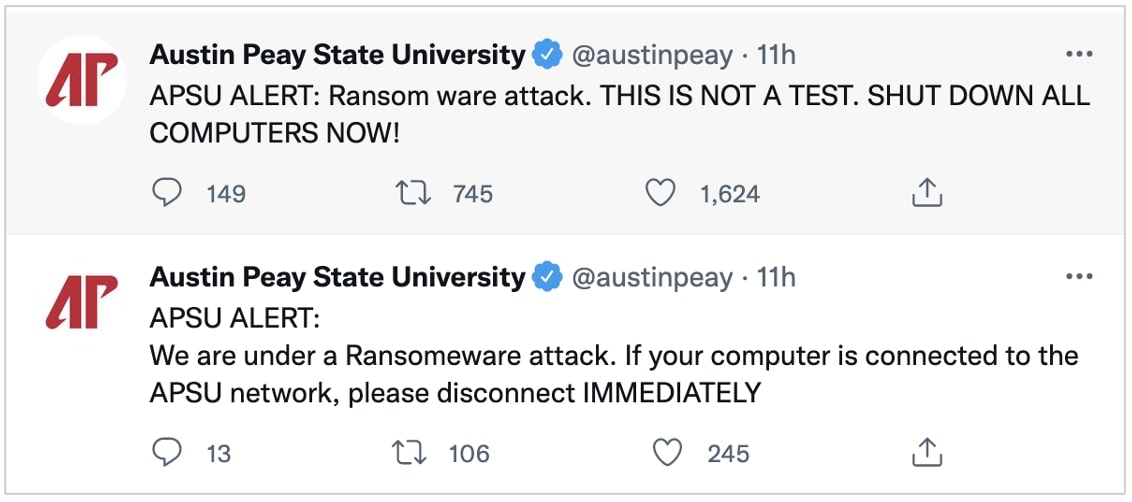 APSU discloses ransomware attack