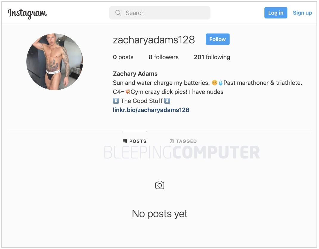 Empty Instagram profile