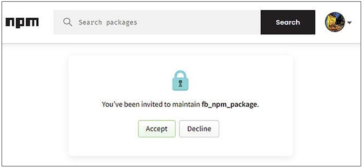npm add maintainer invite